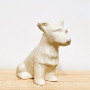 Belleek Welsh Corgi Dog Vintage Figurine, Made in Ireland